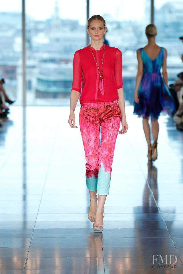 Katrin Thormann featured in  the Matthew Williamson fashion show for Spring/Summer 2013