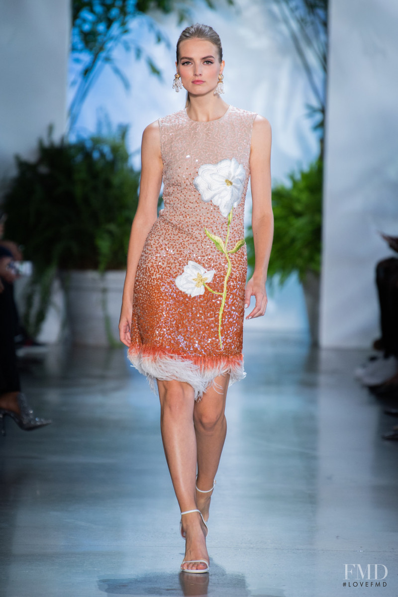 Agne Konciute featured in  the Dennis Basso fashion show for Spring/Summer 2020