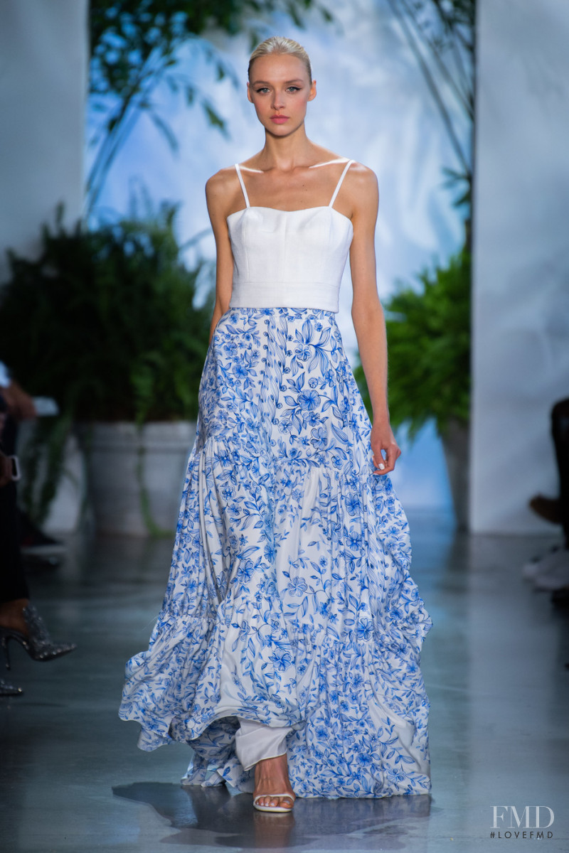 Nina Dapper featured in  the Dennis Basso fashion show for Spring/Summer 2020