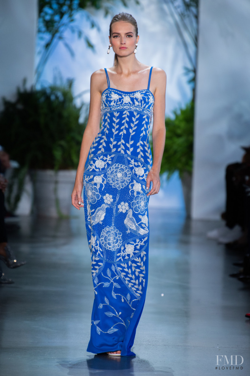 Agne Konciute featured in  the Dennis Basso fashion show for Spring/Summer 2020