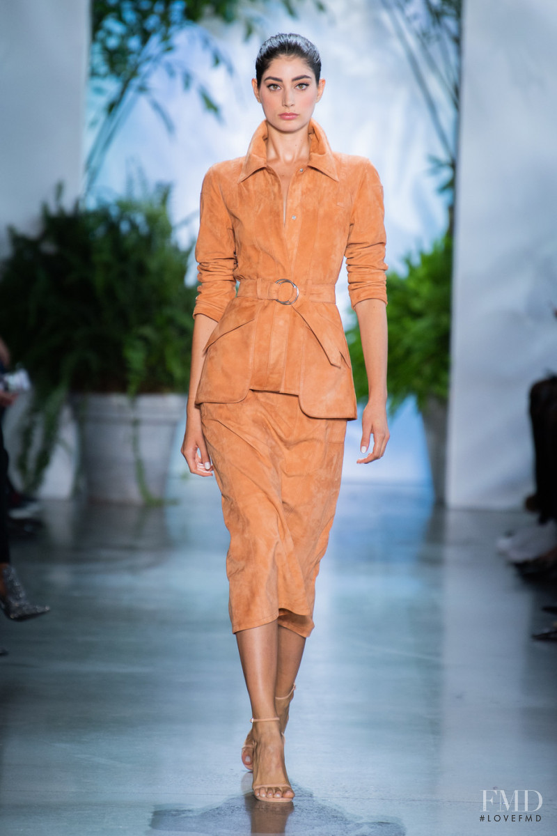 Carmen Fernandez featured in  the Dennis Basso fashion show for Spring/Summer 2020