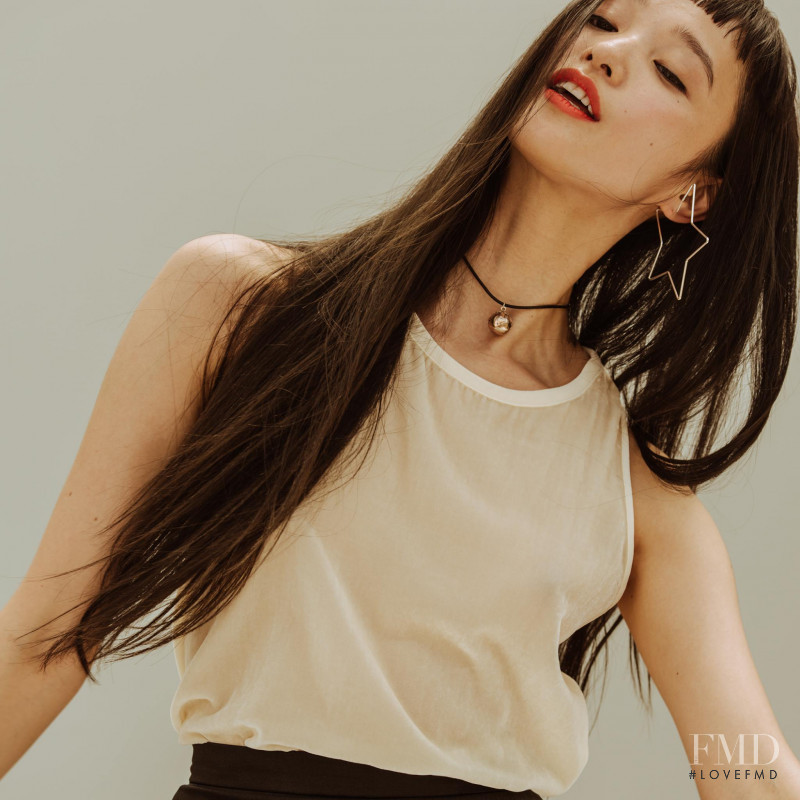 Yuka Mannami featured in  the Gap Global Campaign advertisement for Resort 2016