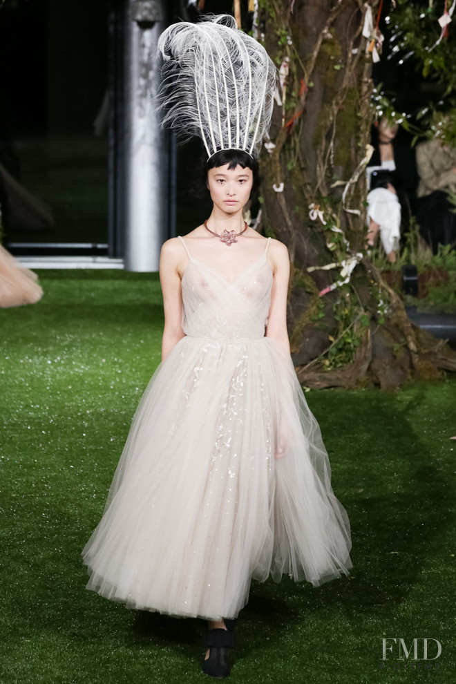 Yuka Mannami featured in  the Christian Dior Haute Couture fashion show for Spring/Summer 2017