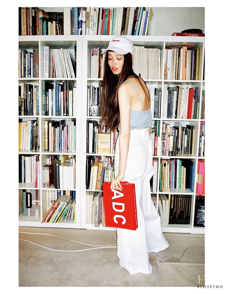 Yuka Mannami featured in  the Moussy lookbook for Spring/Summer 2016