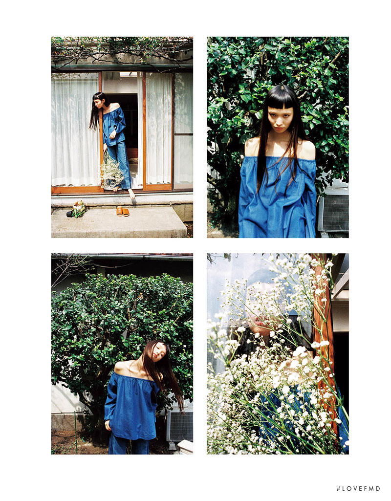 Yuka Mannami featured in  the Moussy lookbook for Spring/Summer 2016