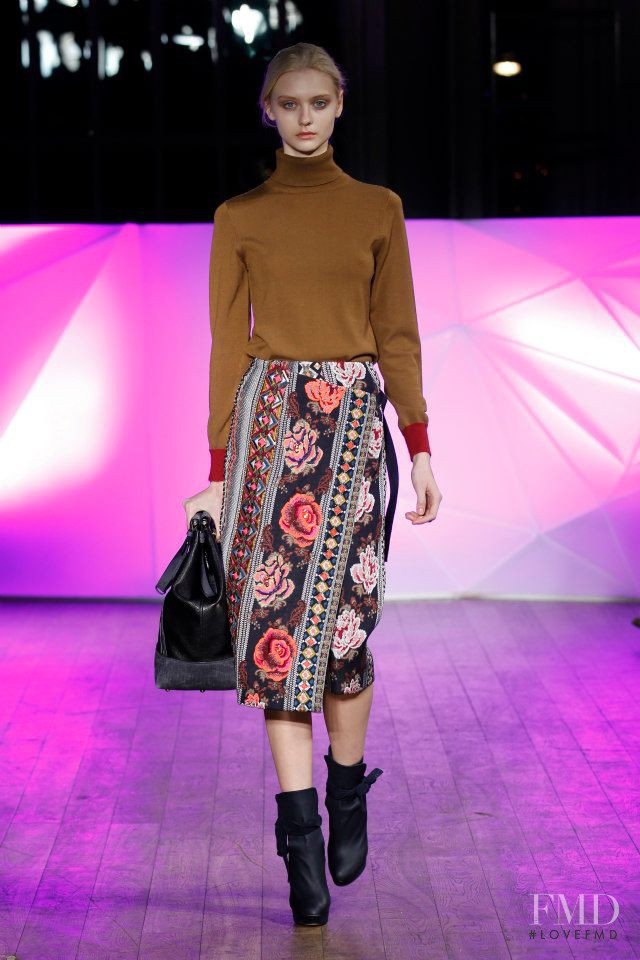 Nastya Kusakina featured in  the Matthew Williamson fashion show for Autumn/Winter 2013