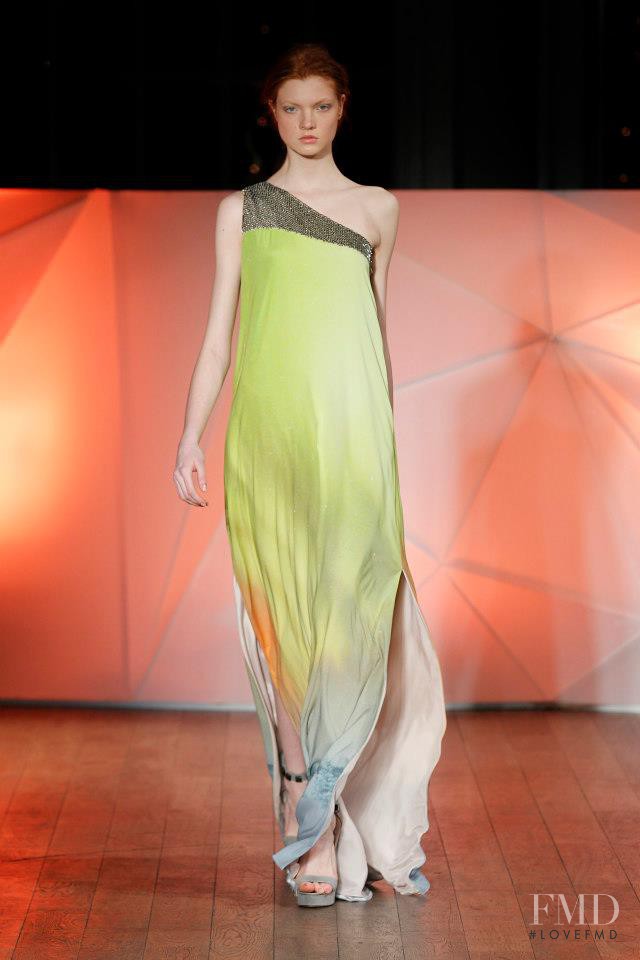 Anastasia Ivanova featured in  the Matthew Williamson fashion show for Autumn/Winter 2013