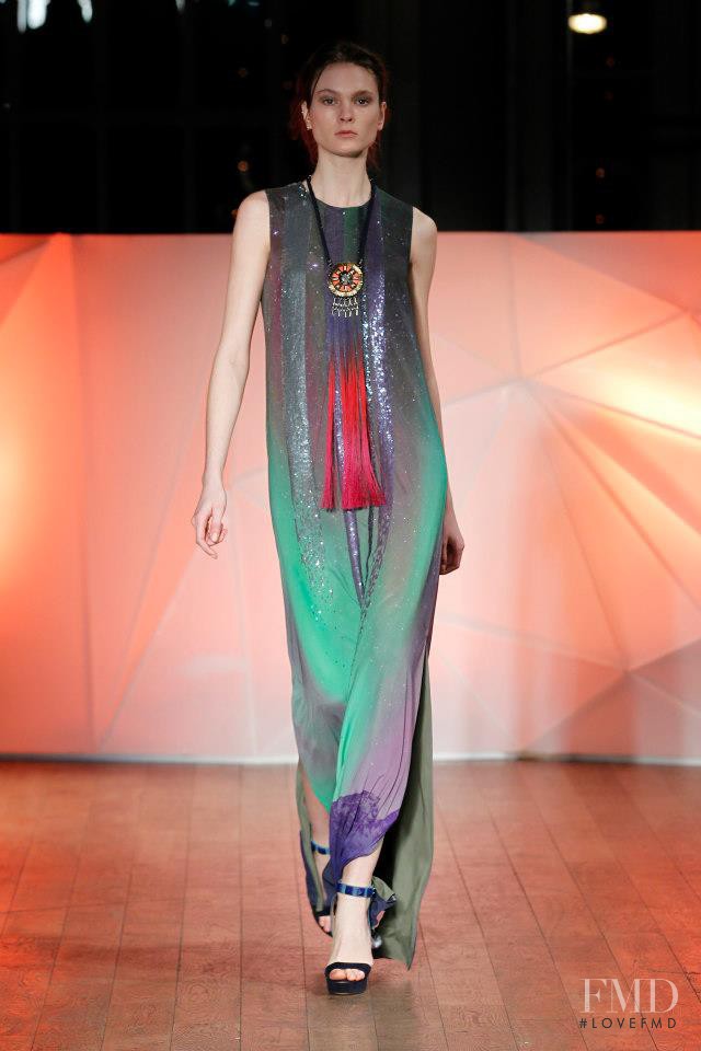 Irina Kulikova featured in  the Matthew Williamson fashion show for Autumn/Winter 2013