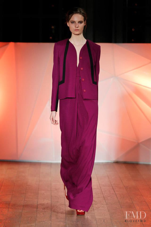 Tilda Lindstam featured in  the Matthew Williamson fashion show for Autumn/Winter 2013