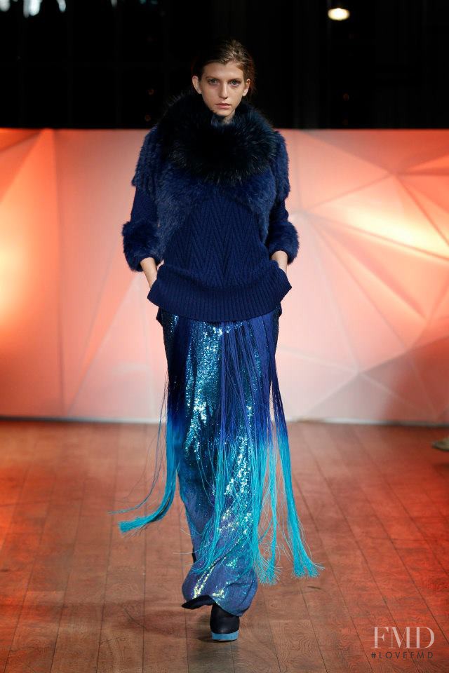 Caterina Ravaglia featured in  the Matthew Williamson fashion show for Autumn/Winter 2013