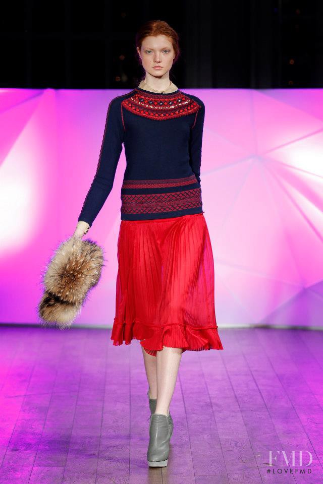 Anastasia Ivanova featured in  the Matthew Williamson fashion show for Autumn/Winter 2013