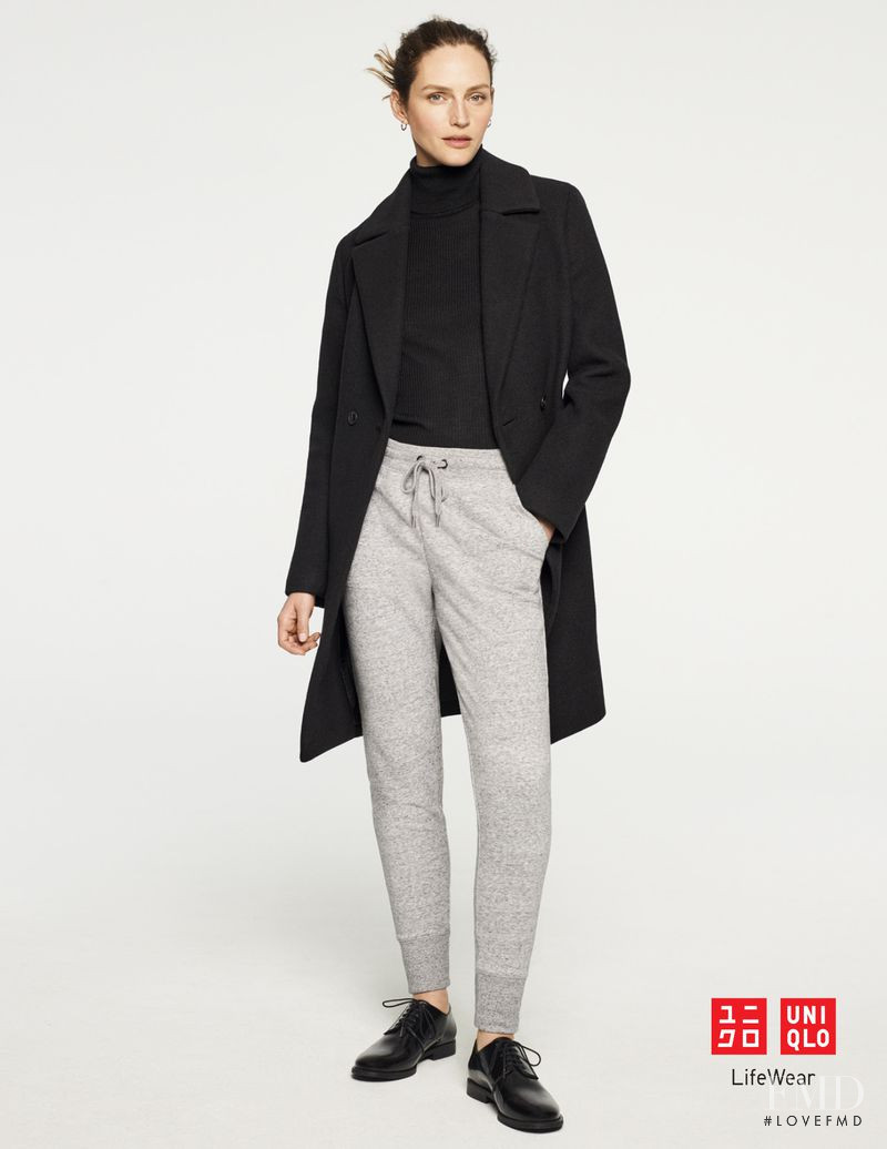 Vivien Solari featured in  the Uniqlo advertisement for Autumn/Winter 2018