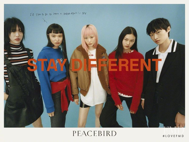 Cong He featured in  the Peacebird advertisement for Autumn/Winter 2017