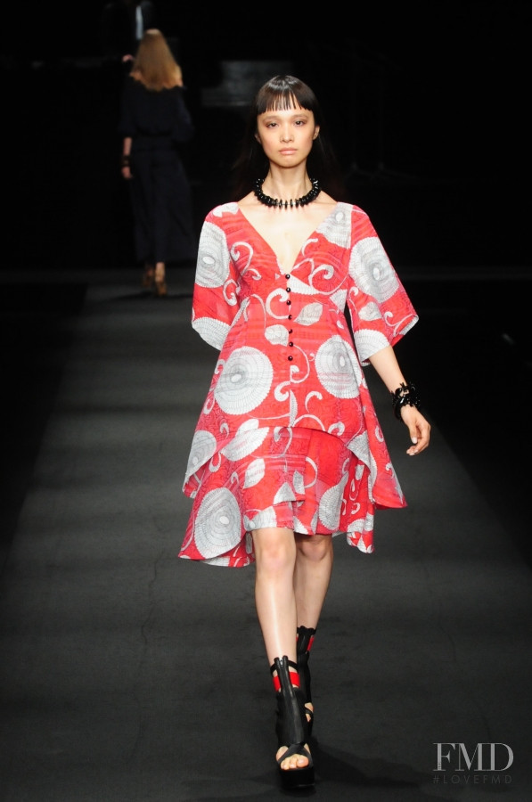 Yuka Mannami featured in  the Tae Ashida fashion show for Spring/Summer 2016