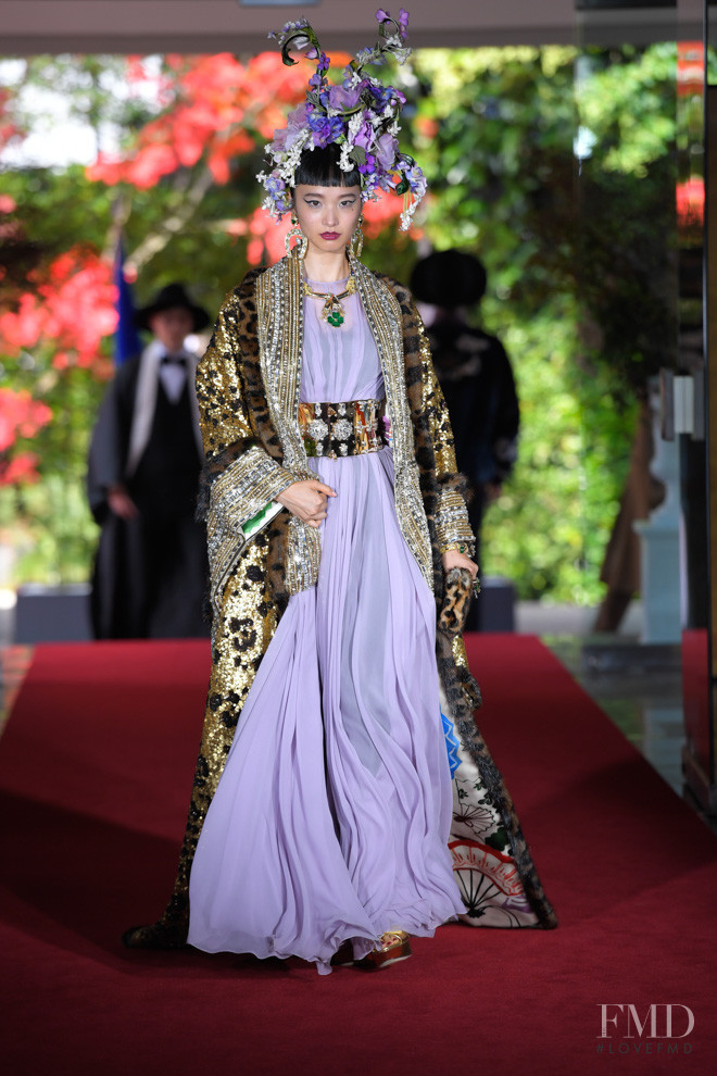 Yuka Mannami featured in  the Dolce & Gabbana fashion show for Autumn/Winter 2018
