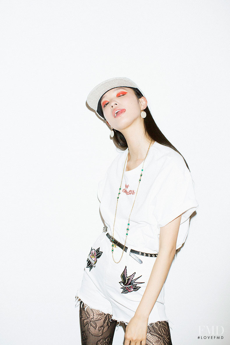Yuka Mannami featured in  the D\'zzit lookbook for Spring/Summer 2017