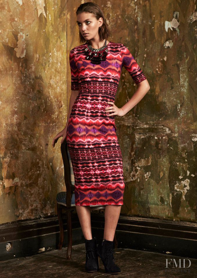 Arizona Muse featured in  the Matthew Williamson lookbook for Pre-Fall 2013