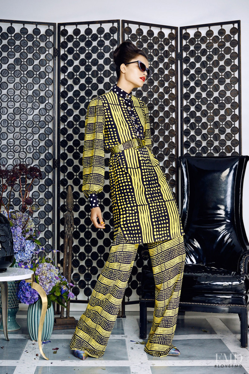 Natasha Ramachandran featured in  the Duro Olowu lookbook for Spring/Summer 2016