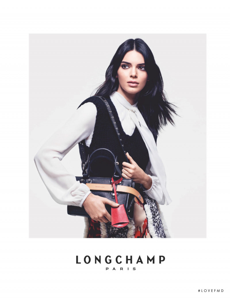 Kendall Jenner featured in  the Longchamp advertisement for Autumn/Winter 2019