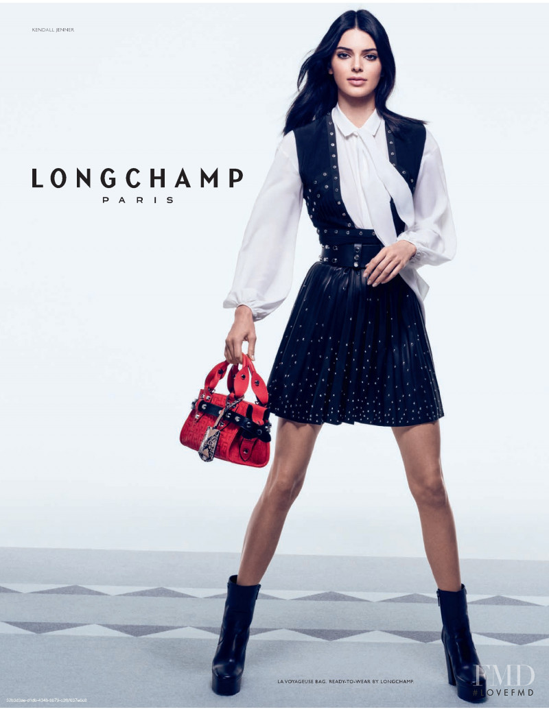 Kendall Jenner featured in  the Longchamp advertisement for Autumn/Winter 2019