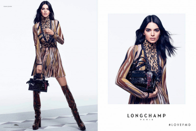 Kendall Jenner featured in  the Longchamp advertisement for Autumn/Winter 2019