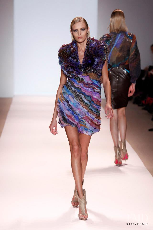 Anja Rubik featured in  the Matthew Williamson fashion show for Autumn/Winter 2009