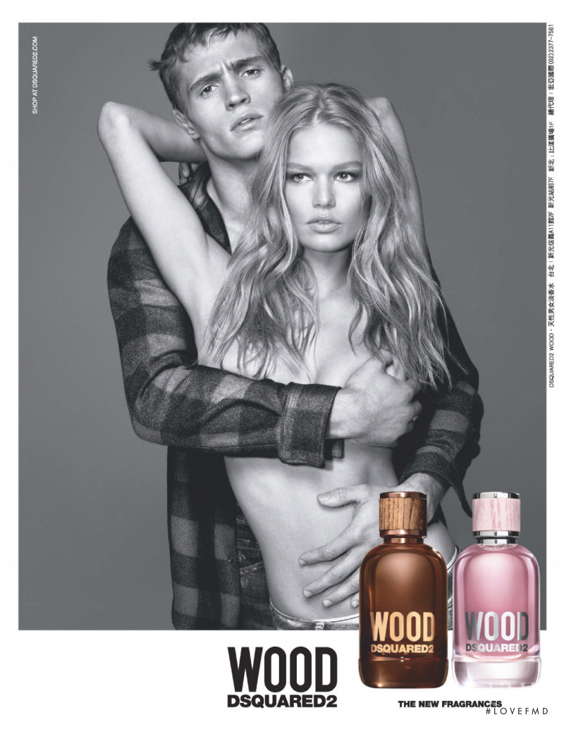 Anna Ewers featured in  the DSquared2 Wood Fragrances advertisement for Autumn/Winter 2019