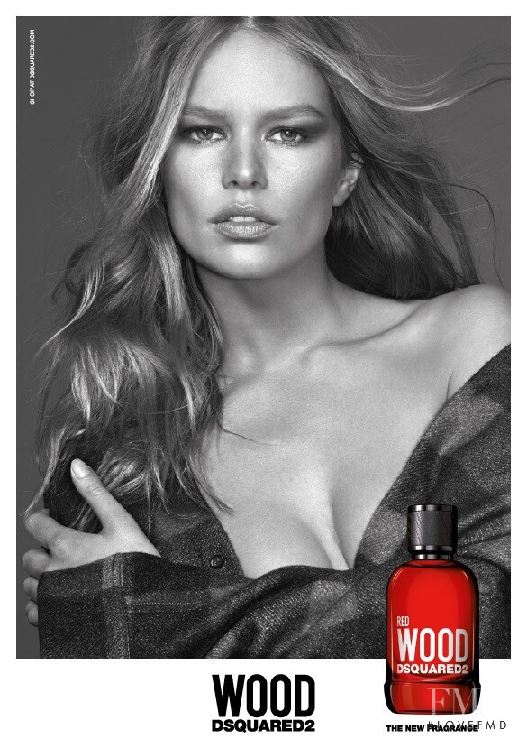 Anna Ewers featured in  the DSquared2 Wood Fragrances advertisement for Autumn/Winter 2019