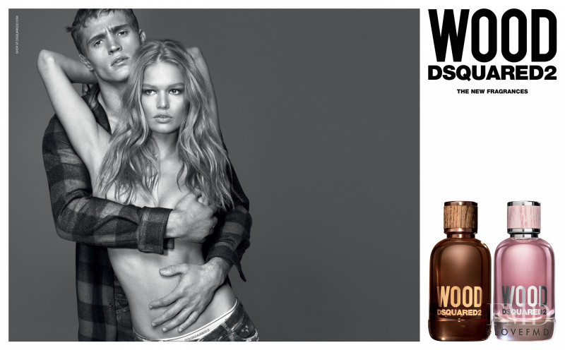 Anna Ewers featured in  the DSquared2 Wood Fragrances advertisement for Autumn/Winter 2019