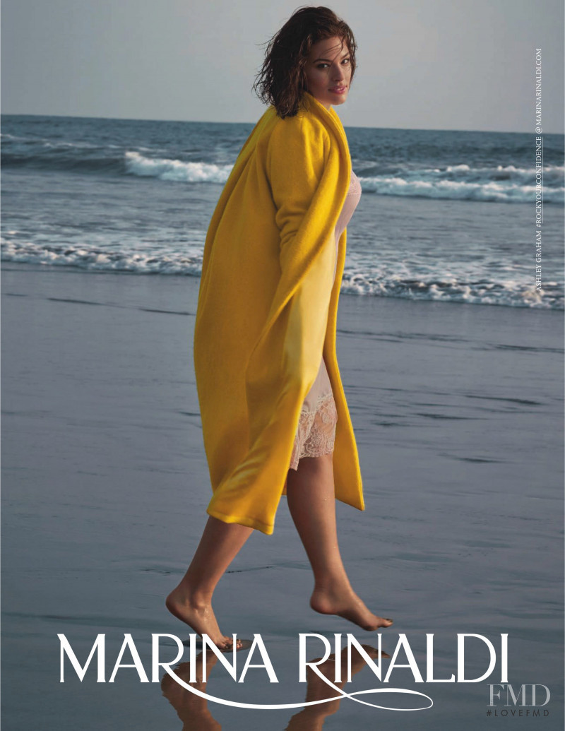 Ashley Graham featured in  the Marina Rinaldi advertisement for Autumn/Winter 2019