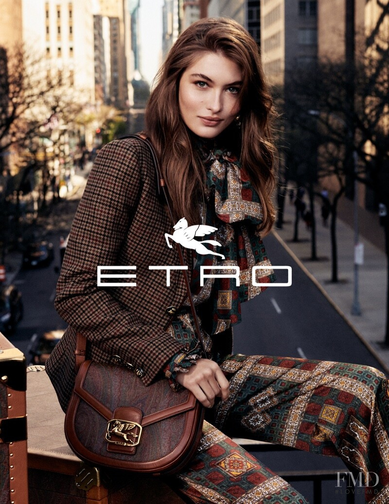 Grace Elizabeth featured in  the Etro advertisement for Autumn/Winter 2019