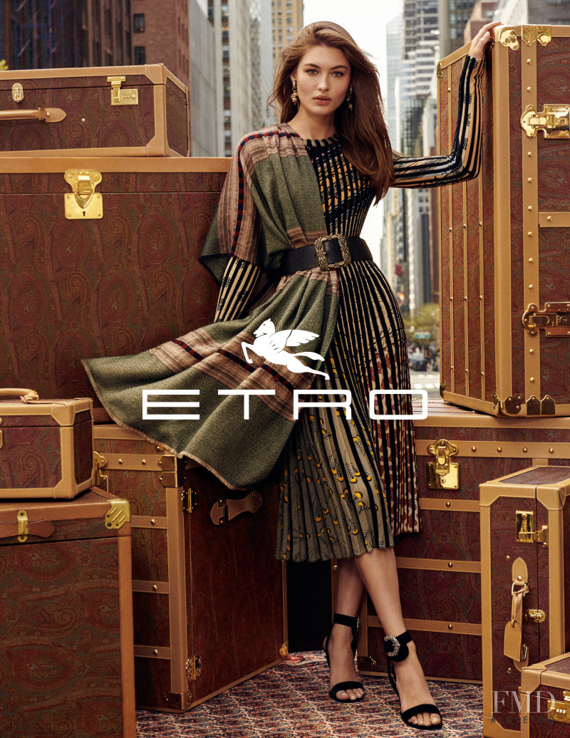 Grace Elizabeth featured in  the Etro advertisement for Autumn/Winter 2019