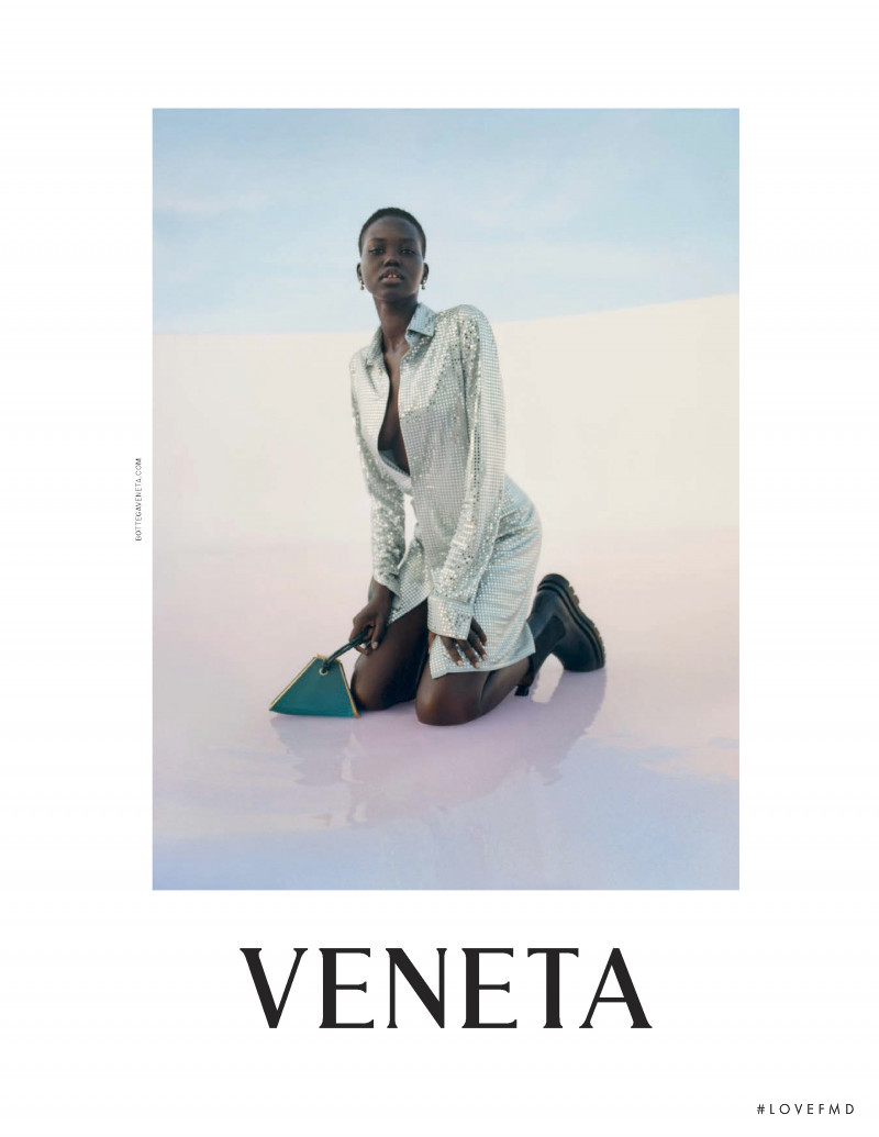 Adut Akech Bior featured in  the Bottega Veneta advertisement for Autumn/Winter 2019