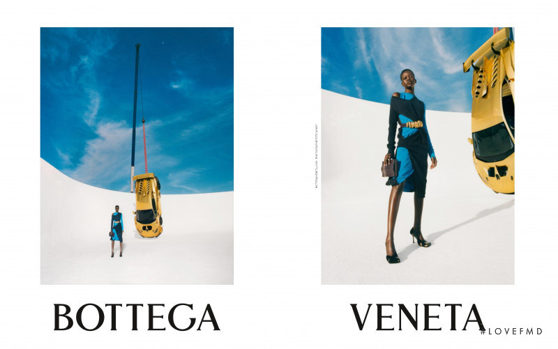 Adut Akech Bior featured in  the Bottega Veneta advertisement for Autumn/Winter 2019