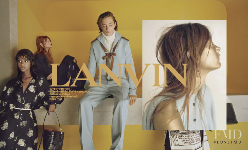 Sara Grace Wallerstedt featured in  the Lanvin advertisement for Autumn/Winter 2019