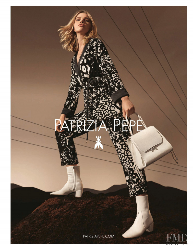 Stella Lucia featured in  the Patrizia Pepe advertisement for Autumn/Winter 2019