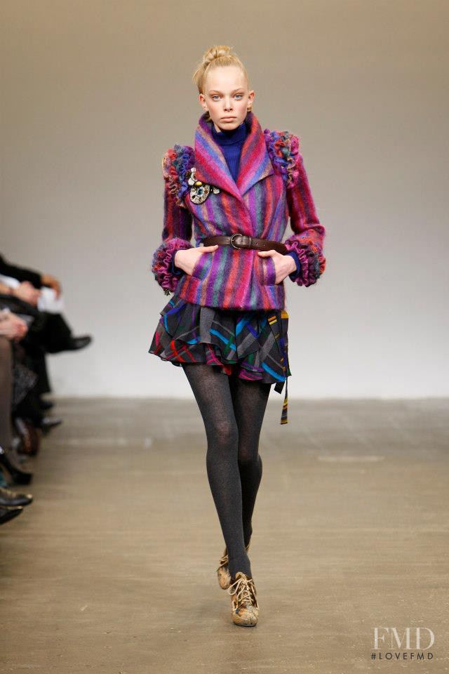 Tanya Dyagileva featured in  the Matthew Williamson fashion show for Autumn/Winter 2008