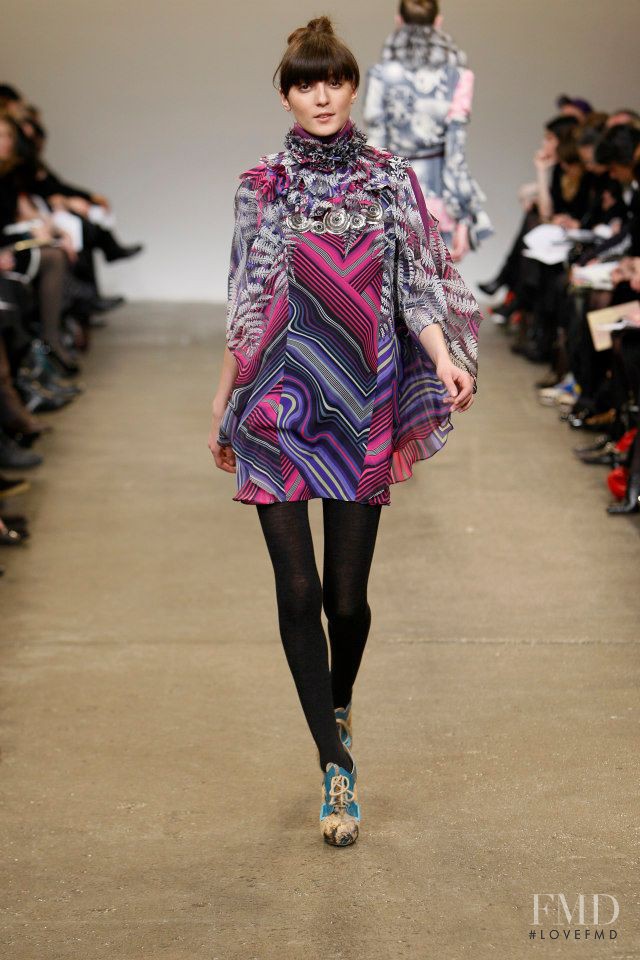 Irina Lazareanu featured in  the Matthew Williamson fashion show for Autumn/Winter 2008