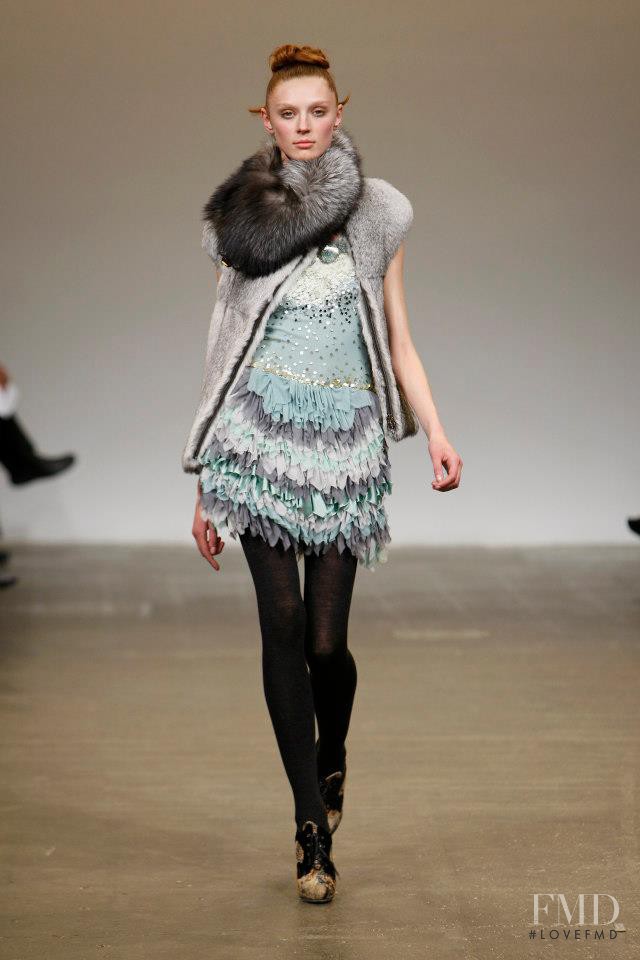 Olga Sherer featured in  the Matthew Williamson fashion show for Autumn/Winter 2008