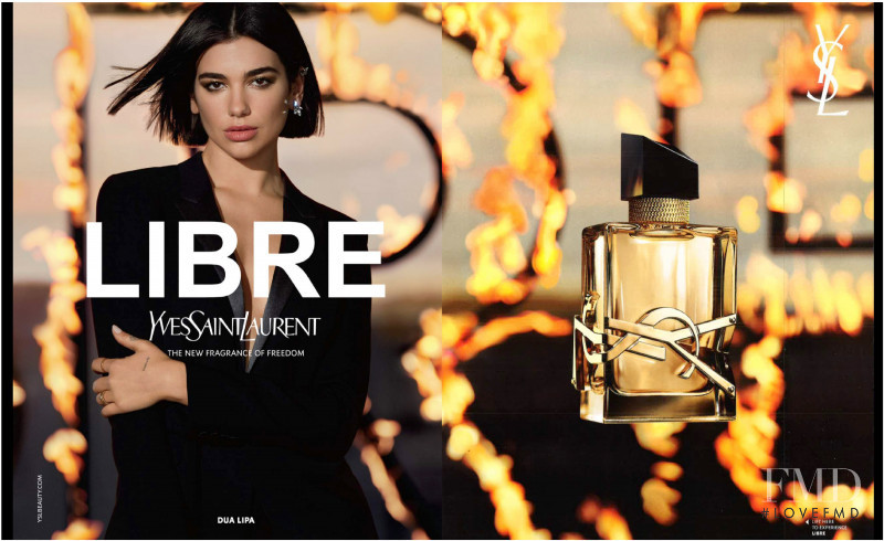 Dua Lipa featured in  the YSL Fragrance Libre The New Fragrance Of Freedom advertisement for Autumn/Winter 2019