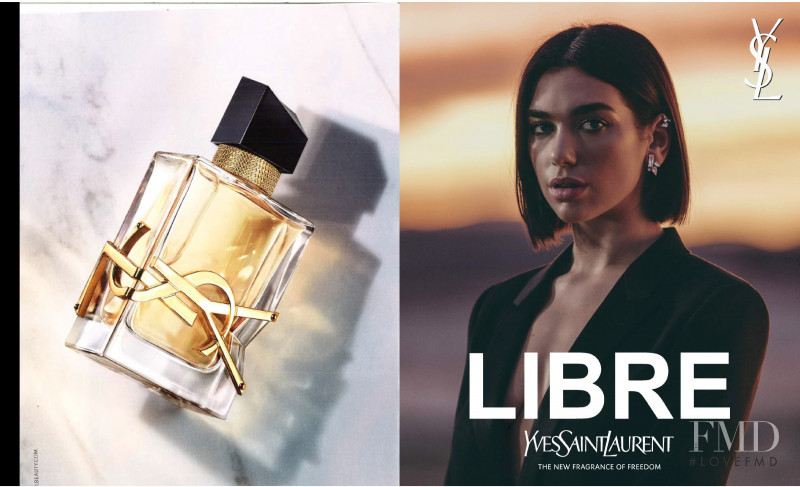 Dua Lipa featured in  the YSL Fragrance Libre The New Fragrance Of Freedom advertisement for Autumn/Winter 2019