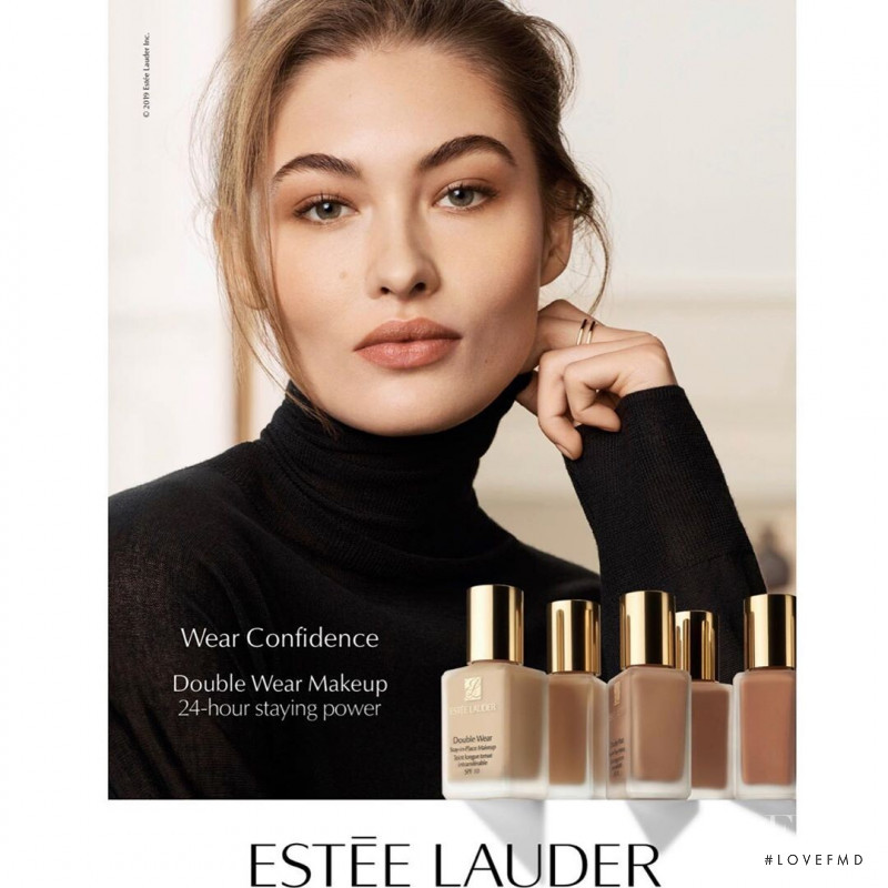 Grace Elizabeth featured in  the Estée Lauder advertisement for Autumn/Winter 2019