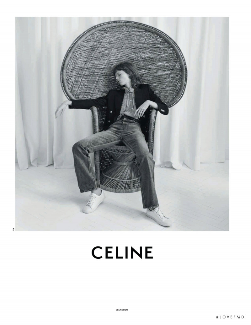 Sonia Komarova featured in  the Celine advertisement for Autumn/Winter 2019