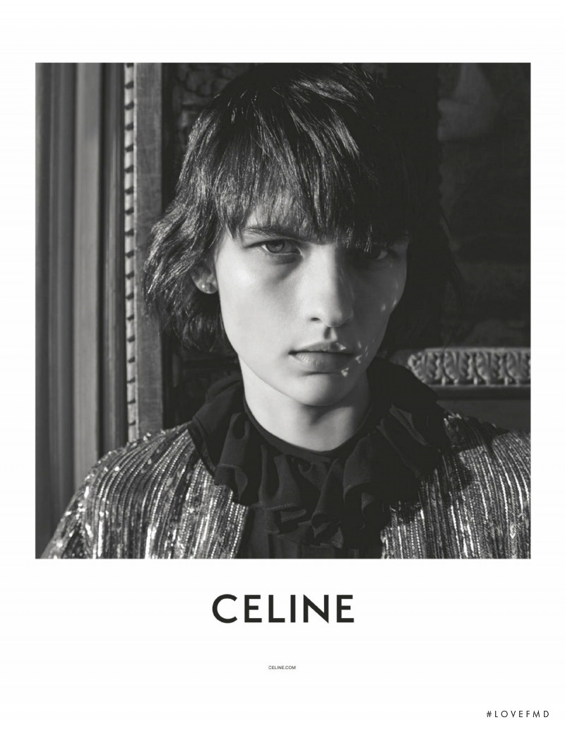 Lara Mullen featured in  the Celine advertisement for Autumn/Winter 2019