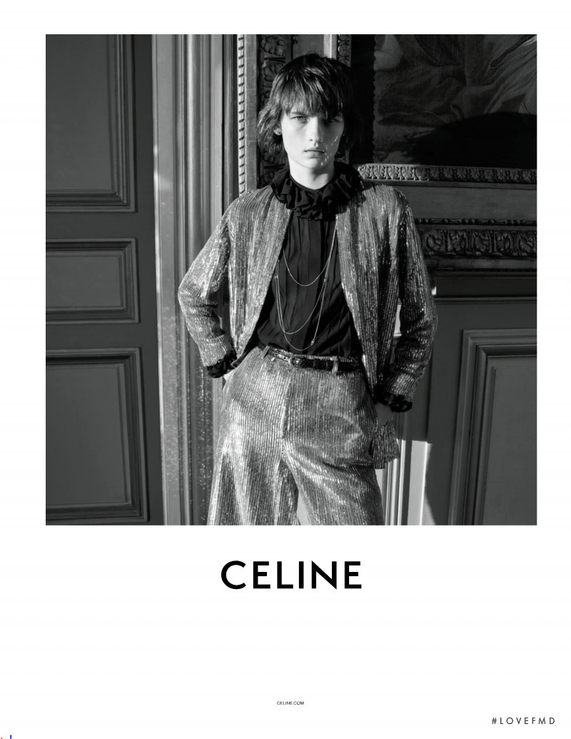 Lara Mullen featured in  the Celine advertisement for Autumn/Winter 2019