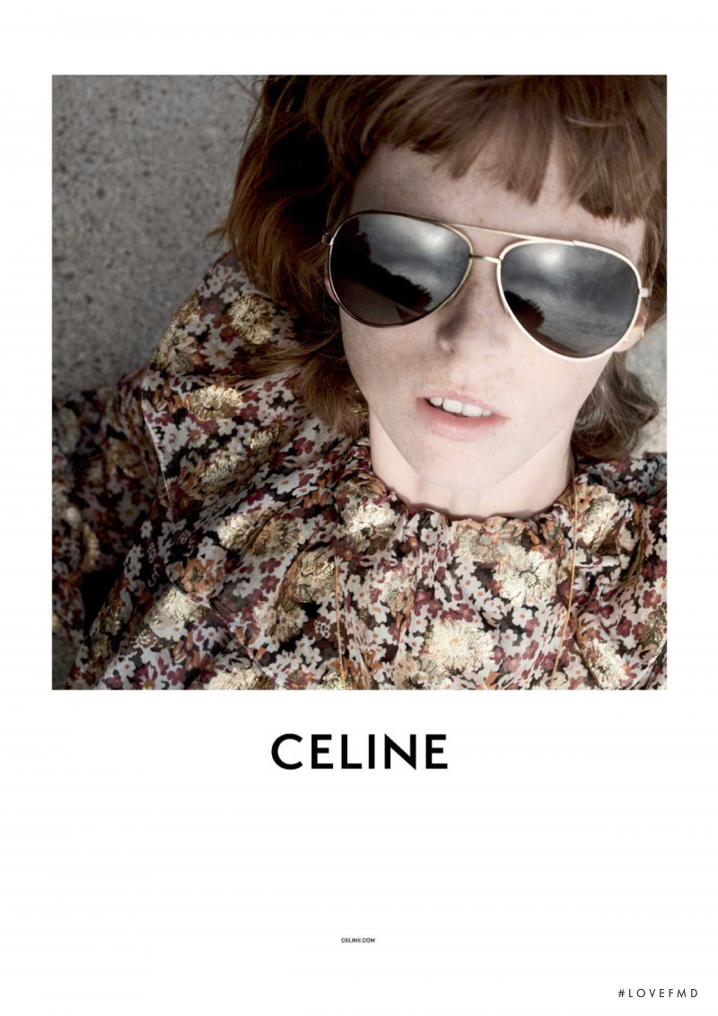 Sonia Komarova featured in  the Celine advertisement for Autumn/Winter 2019