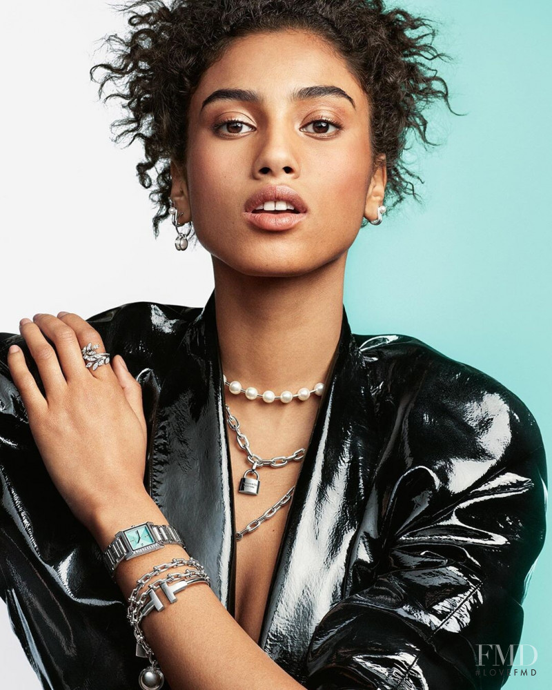 Imaan Hammam featured in  the Tiffany & Co. advertisement for Autumn/Winter 2019