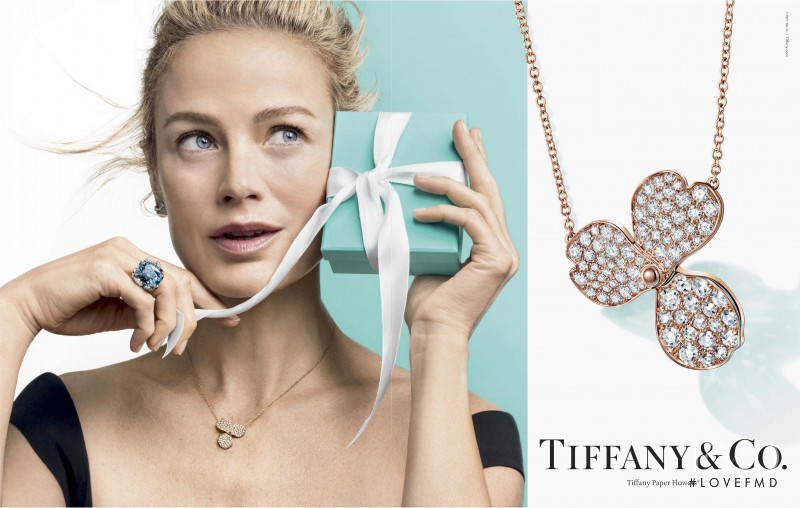 Carolyn Murphy featured in  the Tiffany & Co. advertisement for Autumn/Winter 2019