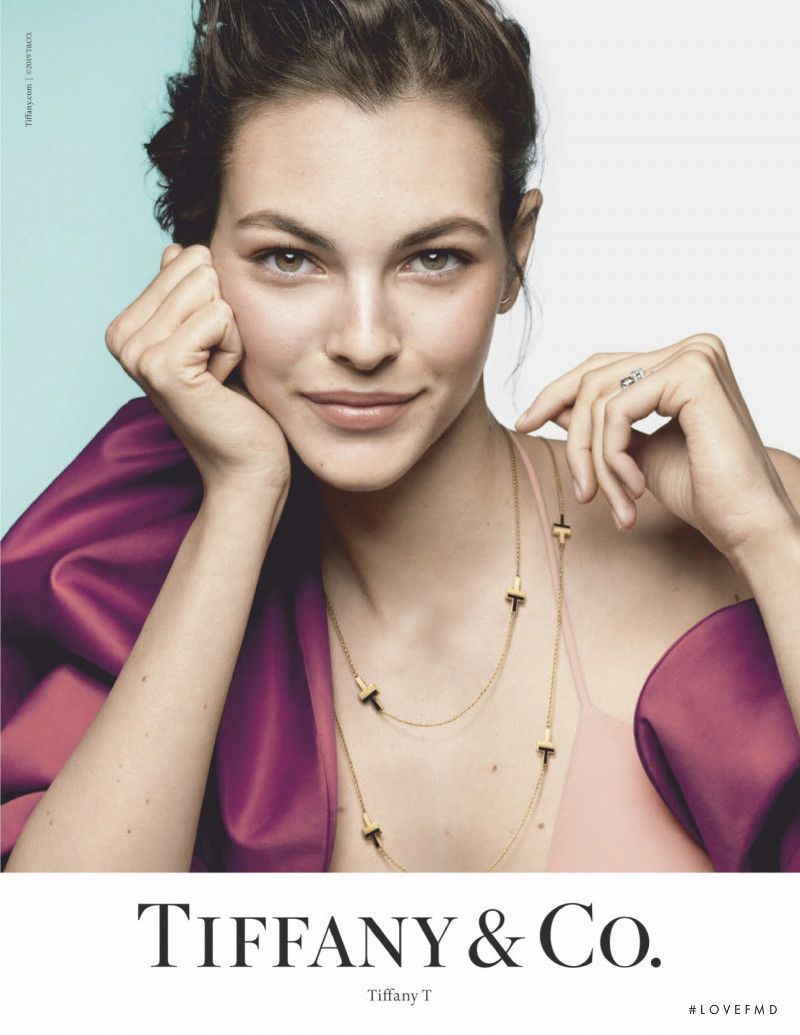 Vittoria Ceretti featured in  the Tiffany & Co. advertisement for Autumn/Winter 2019