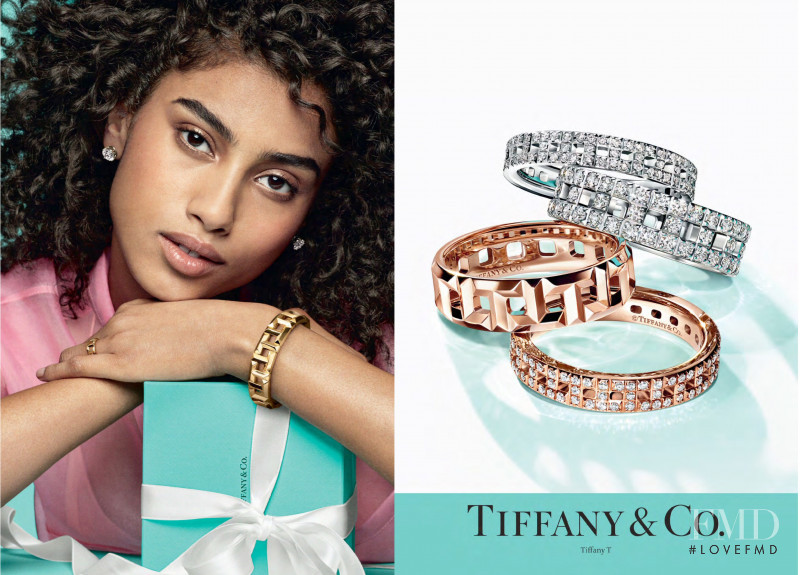 Imaan Hammam featured in  the Tiffany & Co. advertisement for Autumn/Winter 2019
